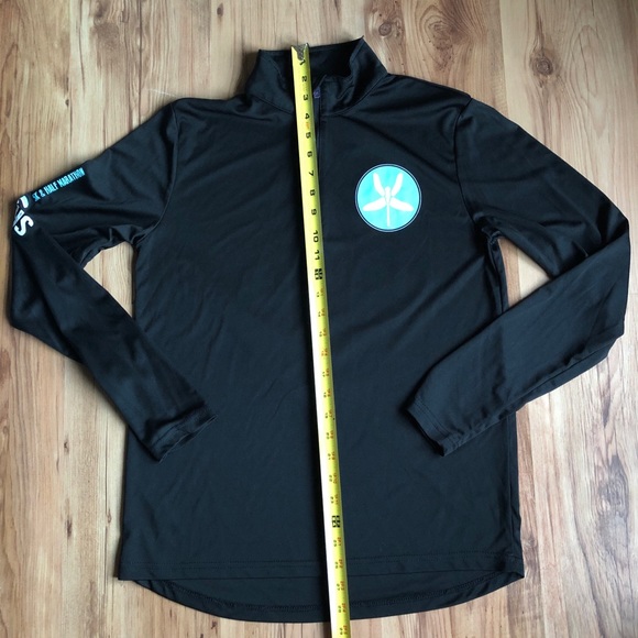 Performance Long Sleeve Tee Shirt SHE POWER MARATHON 1/4 Zip Large Black Women’s - Picture 8 of 16